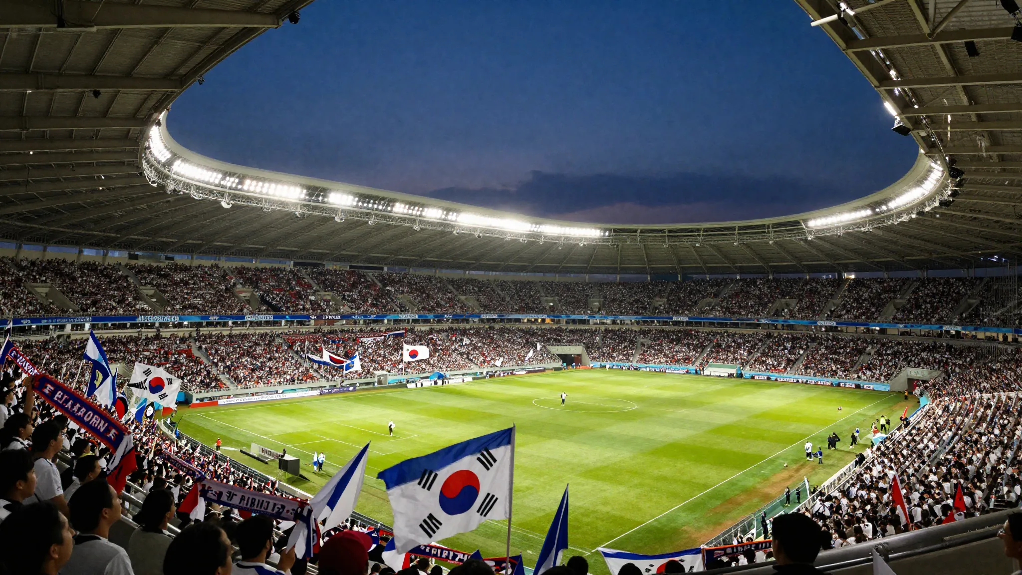 축구 직관 경기장 서포터석 응원 풍경